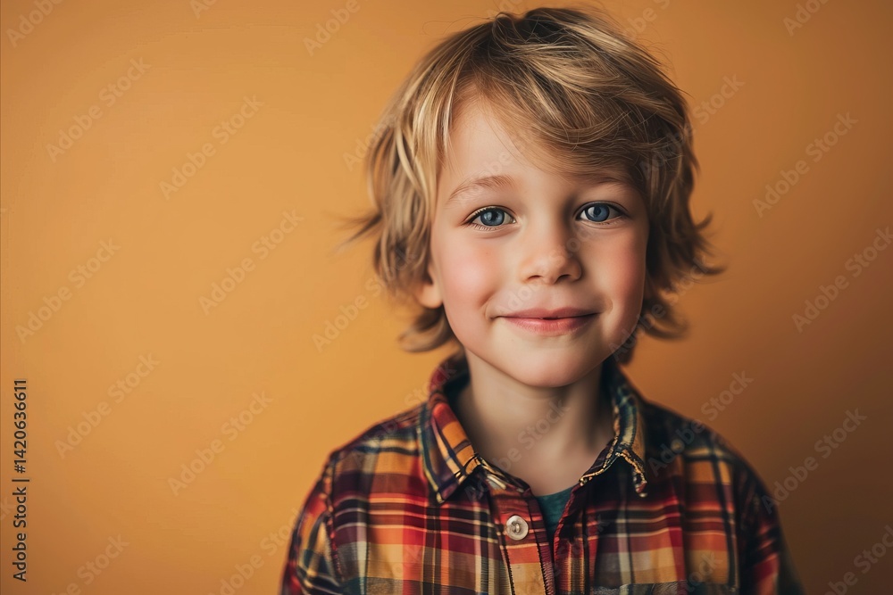 Portrait of a cute little boy with blond hair and blue eyes Portrait of a cute little boy with blond hair and blue eyes
