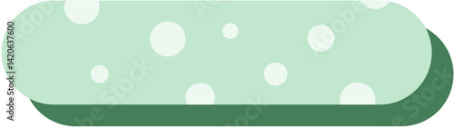 Adorable text box label with playful polka dots, ideal for headings, tags, or decorative design elements with a fun, cheerful vibe.