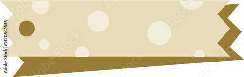 Adorable text box label with playful polka dots, ideal for headings, tags, or decorative design elements with a fun, cheerful vibe.