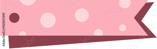 Adorable text box label with playful polka dots, ideal for headings, tags, or decorative design elements with a fun, cheerful vibe.