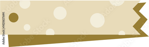 Adorable text box label with playful polka dots, ideal for headings, tags, or decorative design elements with a fun, cheerful vibe.