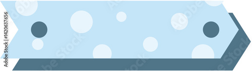 Adorable text box label with playful polka dots, ideal for headings, tags, or decorative design elements with a fun, cheerful vibe.