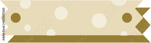 Adorable text box label with playful polka dots, ideal for headings, tags, or decorative design elements with a fun, cheerful vibe.