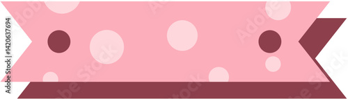 Adorable text box label with playful polka dots, ideal for headings, tags, or decorative design elements with a fun, cheerful vibe.