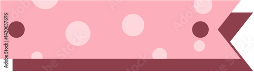 Adorable text box label with playful polka dots, ideal for headings, tags, or decorative design elements with a fun, cheerful vibe.