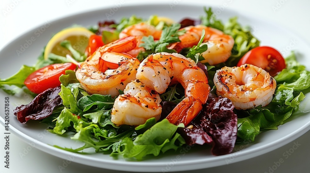 Grilled Shrimp Salad with Mixed Greens Grilled Shrimp Salad with Mixed Greens