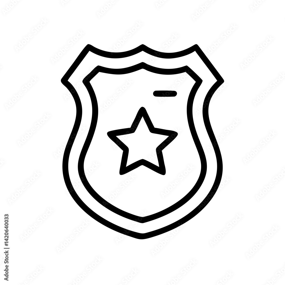 Law Enforcement Graphic Design Close-Up View of Urban Police Icon Shield Law Enforcement Graphic Design Close-Up View of Urban Police Icon Shield