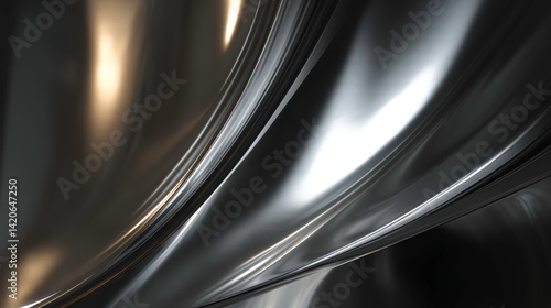 Abstract metalic gray texture background dynamic flowing lines elegant design