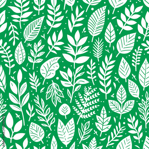 seamless pattern with leaves