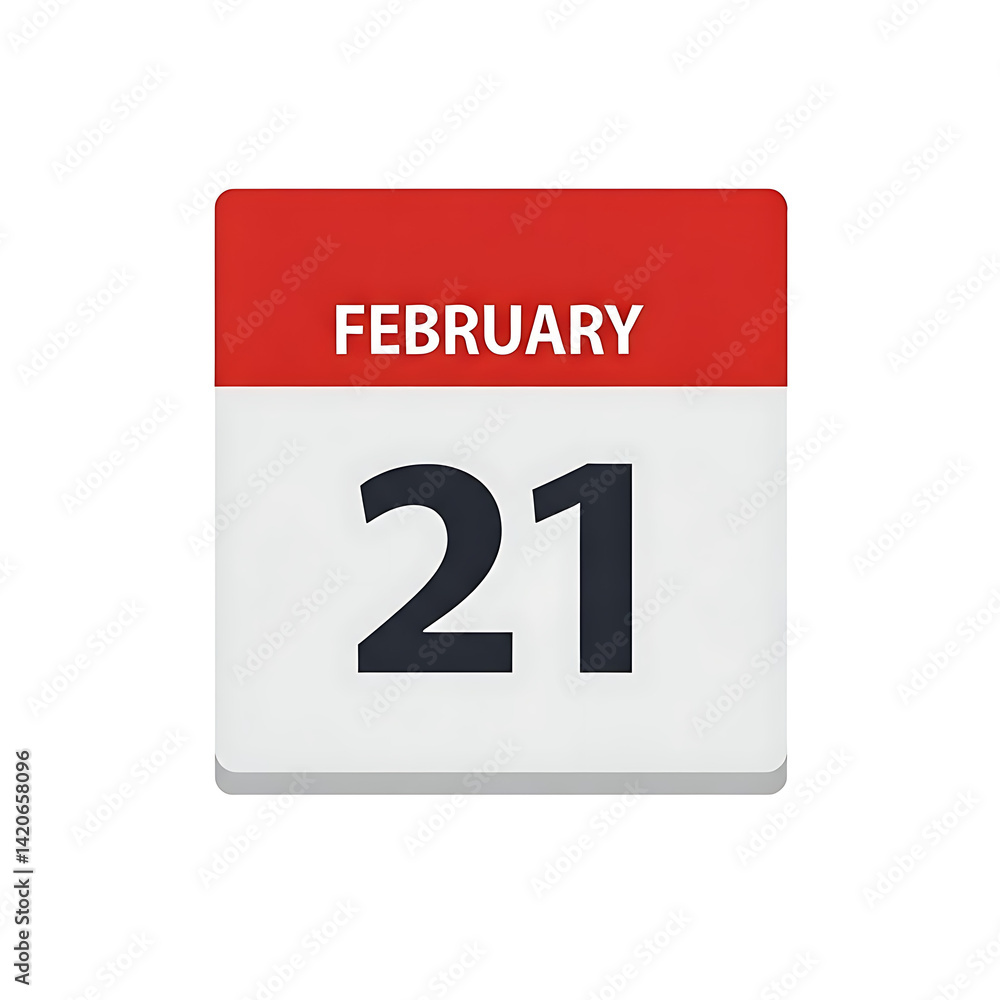 February 21 date on calendar February 21 date on calendar