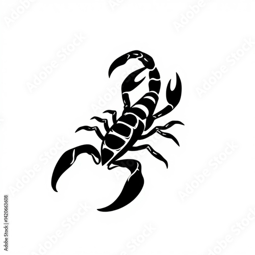 Silhouette illustration of scorpion