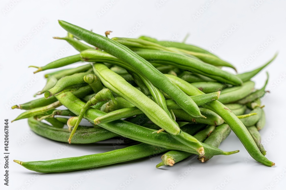 studio photo of a green bean on a white background studio photo of a green bean on a white background