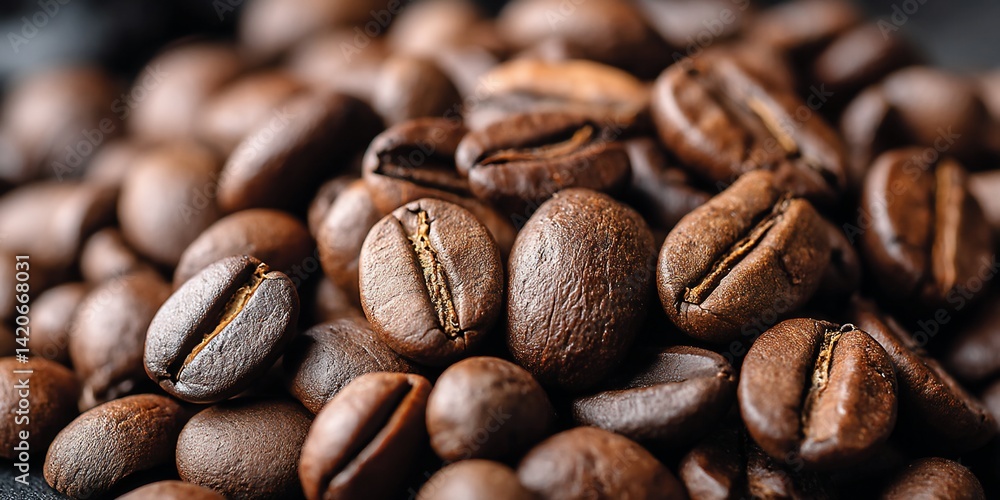 Close-up view of roasted coffee beans (2) Close-up view of roasted coffee beans (2)
