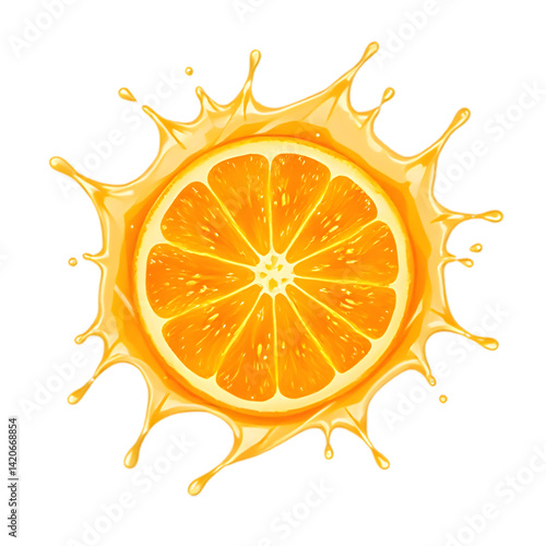 orange and water splash