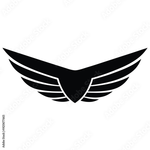 isolated aircraft wing on white background