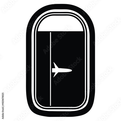 isolated airplane cabin door on white background