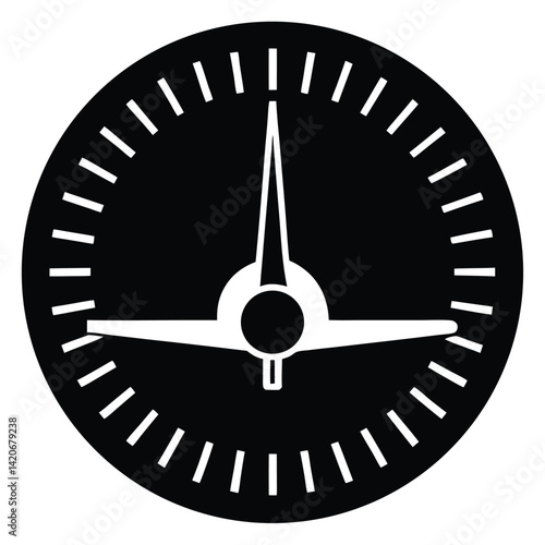 isolated airspeed indicator on white background
