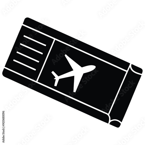 isolated boarding pass on white background