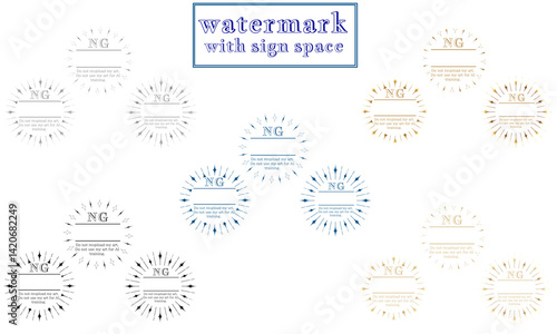 set of watermark★サインスペース付ウォーターマークセット