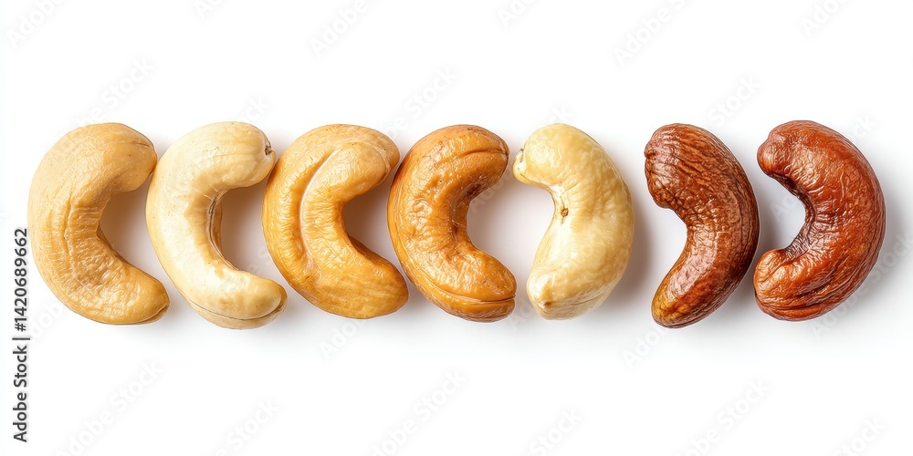 Assorted nuts and dried foods arranged on a white surface, showcasing natural textures and earthy tones. Assorted nuts and dried foods arranged on a white surface, showcasing natural textures and earthy tones.