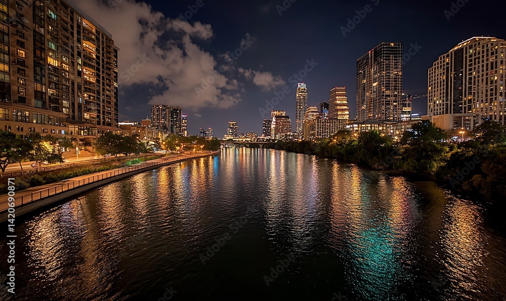 Fototapeta premium City River at Night