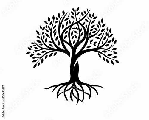 Tree of life vector, geometric 