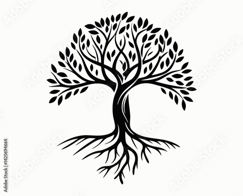 Tree of life vector, geometric 
