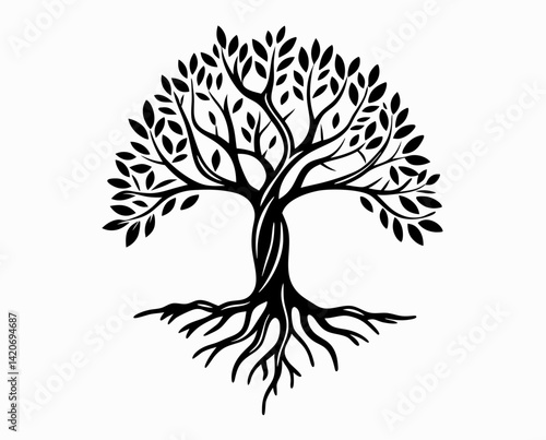 Tree of life vector, geometric 