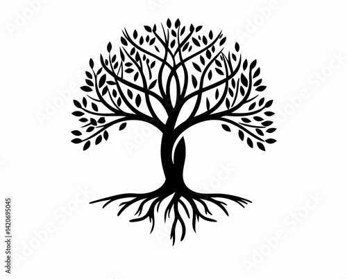 Tree of life vector, geometric 