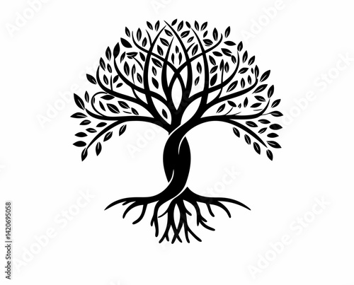 Tree of life vector, geometric 