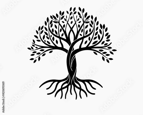Tree of life vector, geometric 