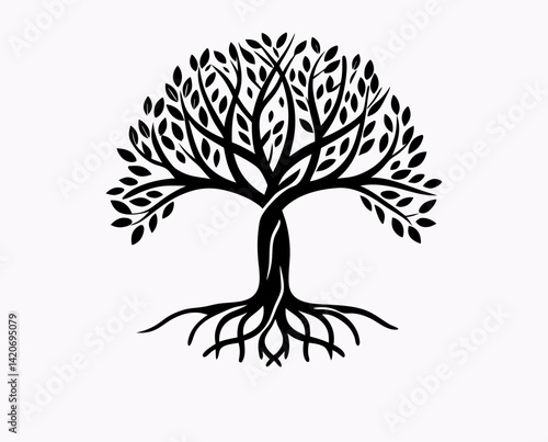 Tree of life vector, geometric 