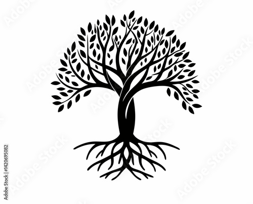 Tree of life vector, geometric 