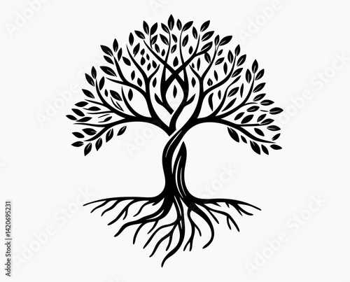 Tree of life vector, geometric 
