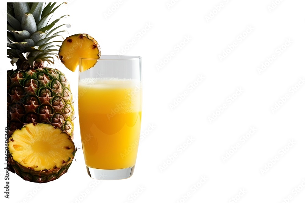 pineapple juice and pineapple isolated on transparent background pineapple juice and pineapple isolated on transparent background