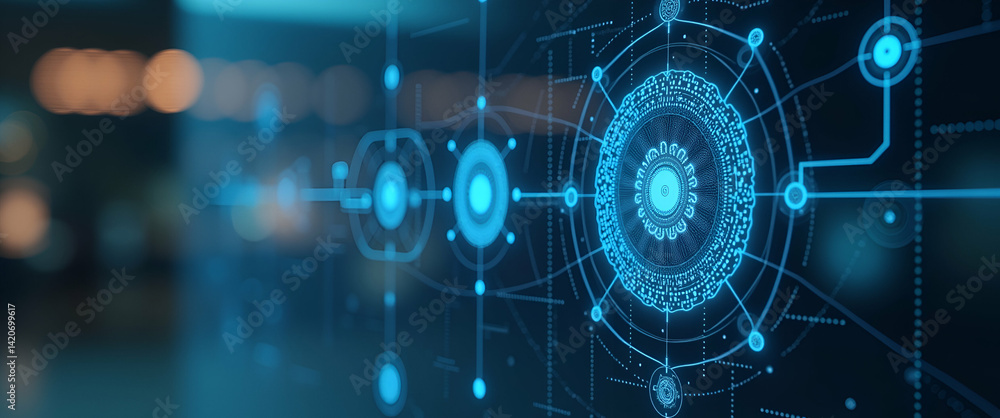 Obraz premium Depicting advanced neural network robotics systems integrating deep learning algorithms and sensor fusion for adaptive intelligent automation in complex tasks. in Photo Stock Concept and empty spac