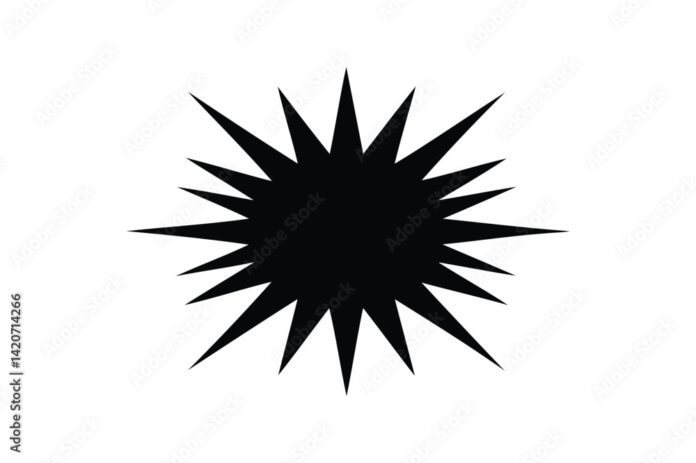Fototapeta premium Boom icon silhouette on white background