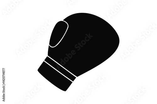 Boxing glove icon silhouette