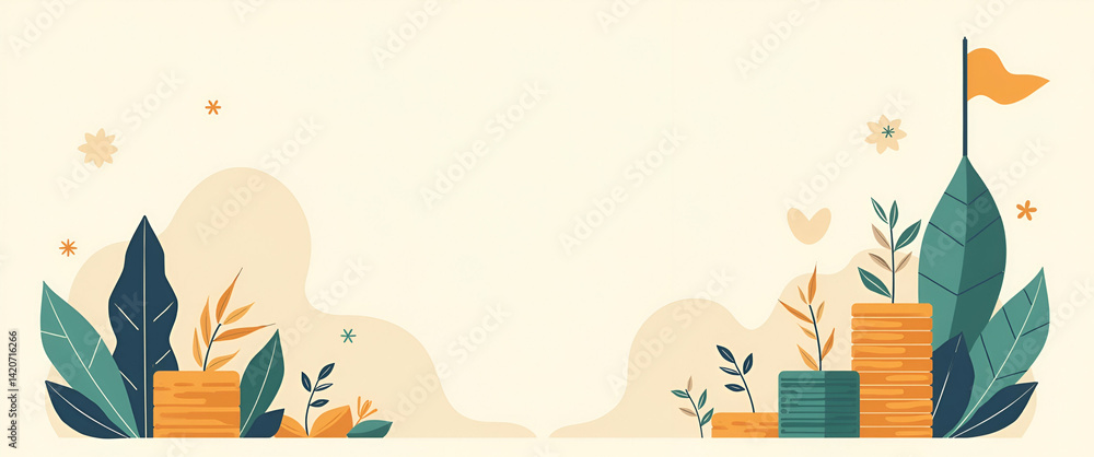 Naklejka premium Photo Realistic Illustration of Success: A Versatile Design with Ample Copy Space for Business Presentations and Slideshows Highlighting Achievements in Stock Photography