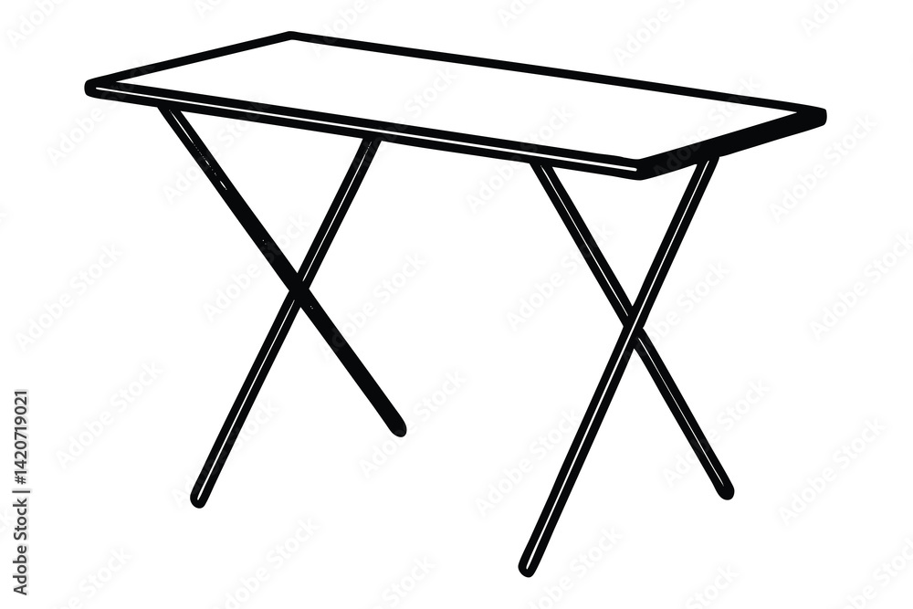 folding table silhouette vector illustration folding table silhouette vector illustration