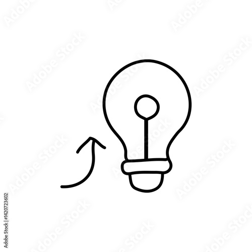 vector illustration of growth icon element with outline style	
