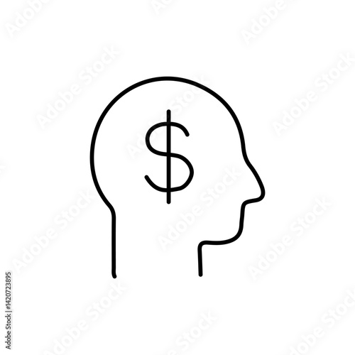 vector illustration of growth icon element with outline style	
