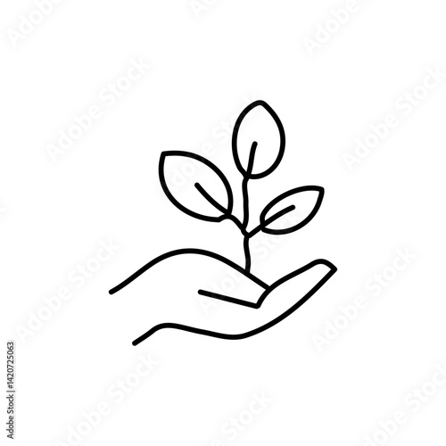 vector illustration of growth icon element with outline style	
