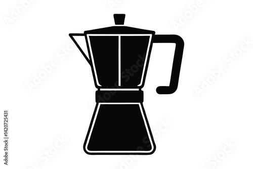 a coffee maker silhouette vector illustration