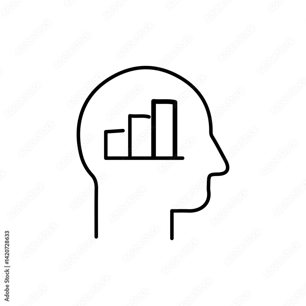 vector illustration of growth icon element with outline style	
