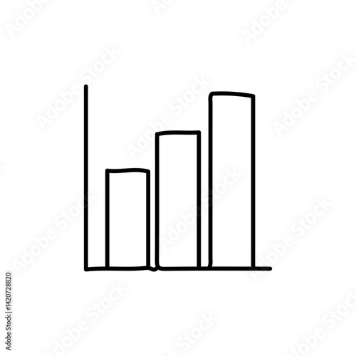 vector illustration of growth icon element with outline style	
