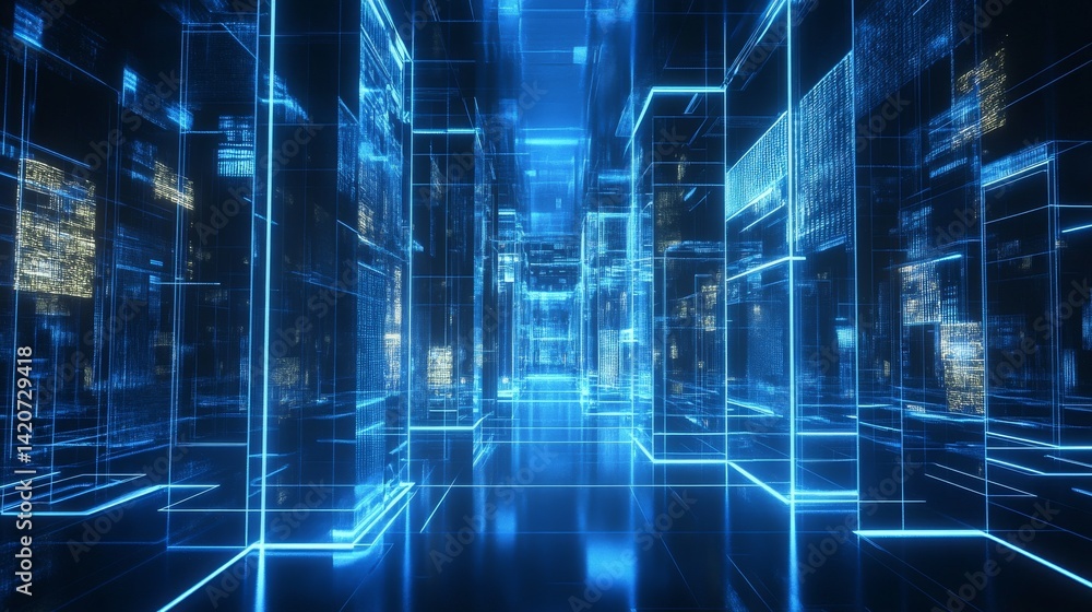 Digital Cityscape: Futuristic Technology Architecture on black background Digital Cityscape: Futuristic Technology Architecture on black background