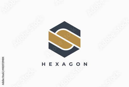 Free Download Abstract Hexagon Vector Logo Design. Minimal Connection Logo Concept. Usable for Business Branding Identity related with Integration, teamwork, community, unity, interaction - GFXLoad