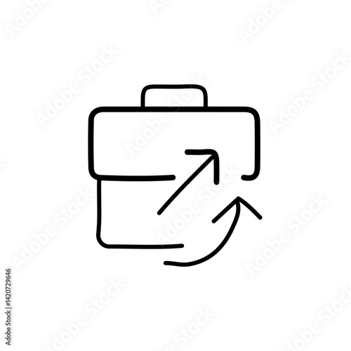 vector illustration of growth icon element with outline style	
