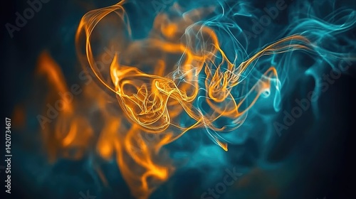 Ethereal light flares and glowing streaks, a dreamlike abstract composition evoking serenity and wonder